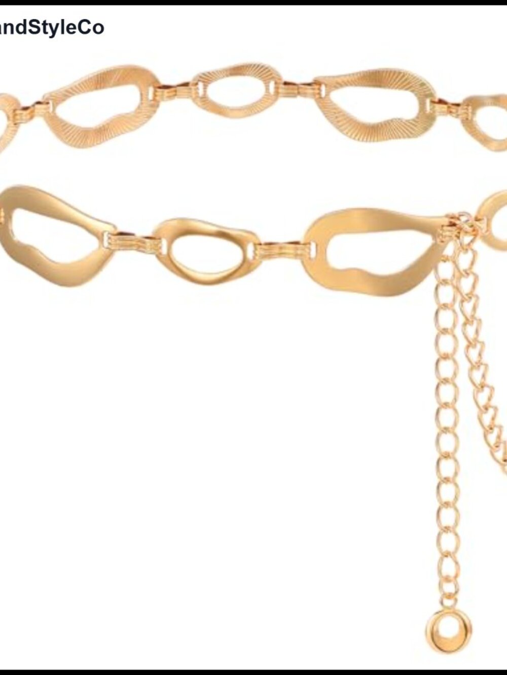 Metal Link Waist Chain Belt Adjustable Lobster Clasp for Dresses